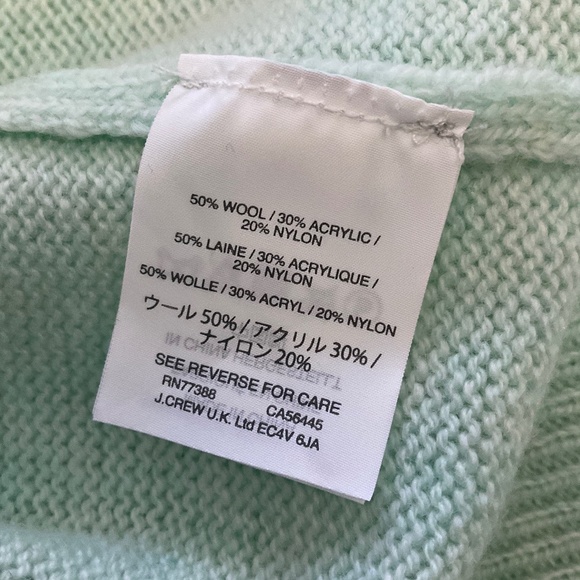 NWT J.Crew Front-Pocket Cardigan Sweater powder blue boyfriend basic oversize XS - Picture 16 of 16